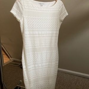 Banana Republic slip on white party dress